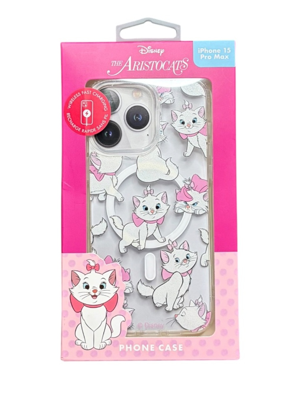 Disney Aristocats Marie Glitter Phone Case for iPhone 15 Pro Max